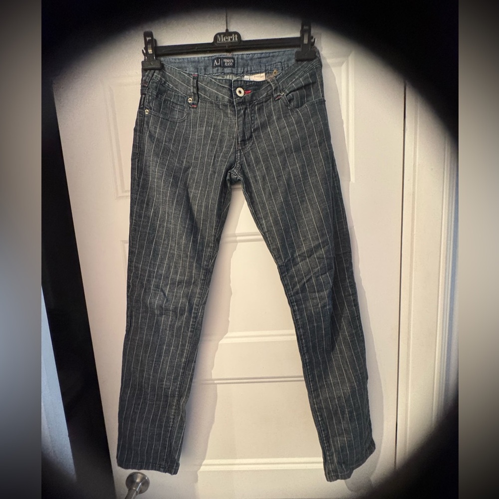 Armani Jeans Dark Blue Denim with grey like new